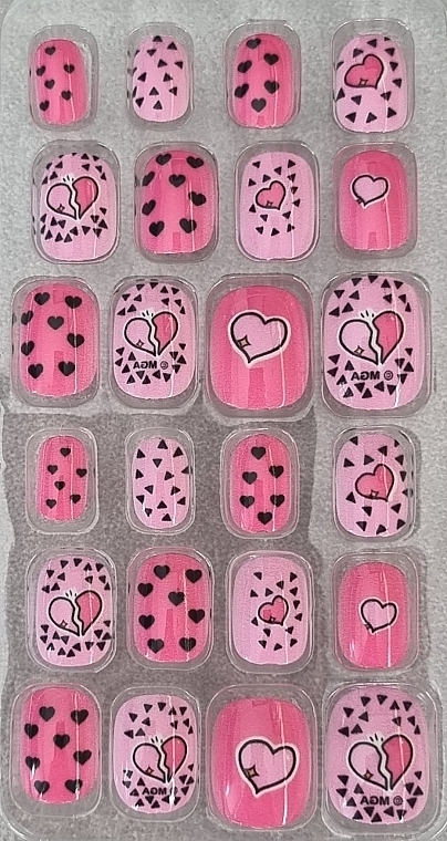 Накладные ногти для детей "Сердечки", 967 - Deni Carte Magic Miss Tips — фото N2