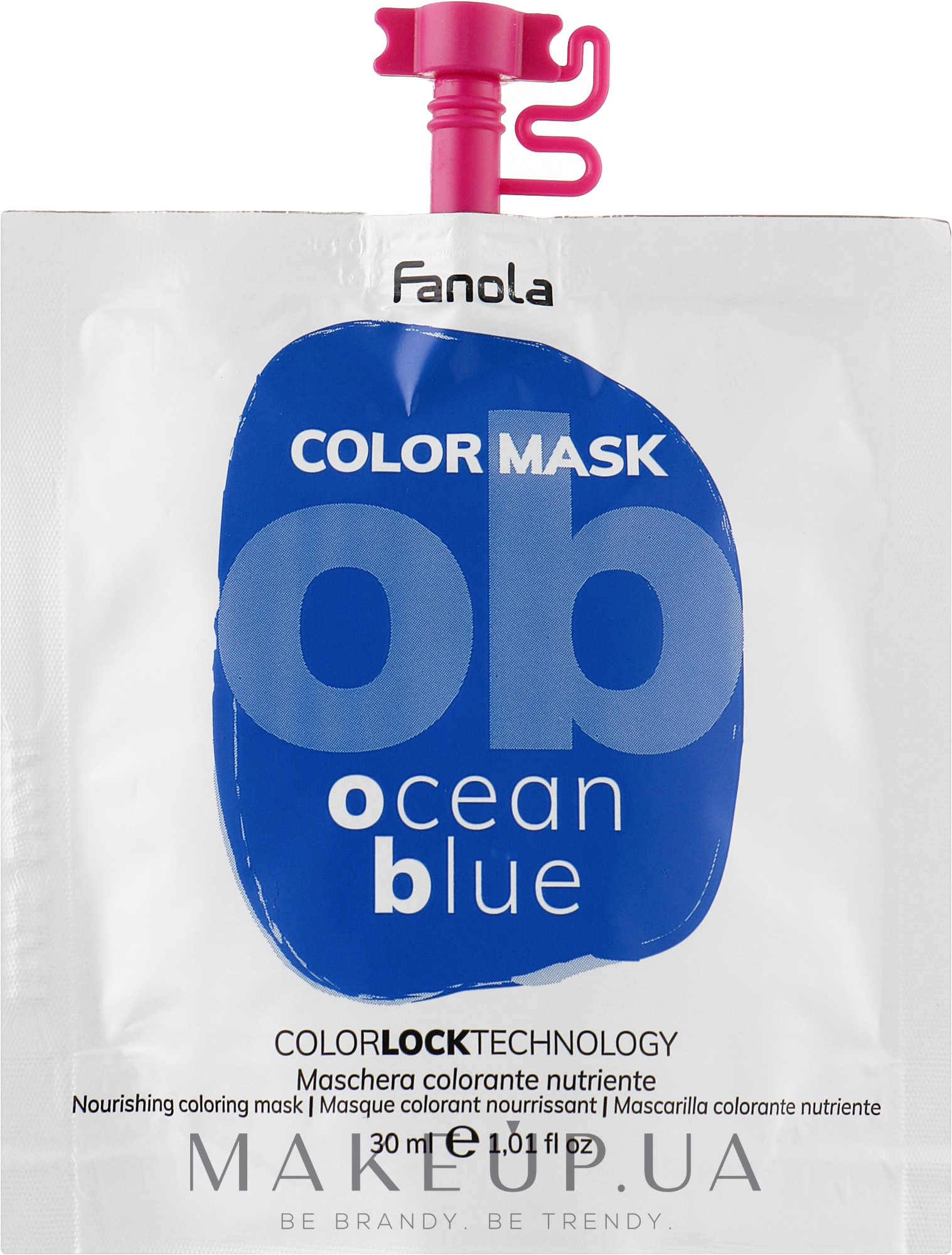 Увлажняющая тонирующая маска, 30 мл - Fanola Color Mask — фото Blue