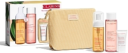 Набір - Clarins My Cleansing Essentials Sensitive Skin (mousse/150ml+lot/200ml+cr/15ml+pouch) — фото N1