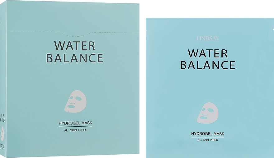 Гидрогелевая маска для лица, восстанавливающая водный баланс - Lindsay Water Balance Hydrogel Mask All Skin Types — фото N3