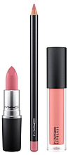 Духи, Парфюмерия, косметика Набор - MAC Pink It Over Lip Kit (lipgloss/3.1ml + lipstick/3g + lip/pencil/1/45g)