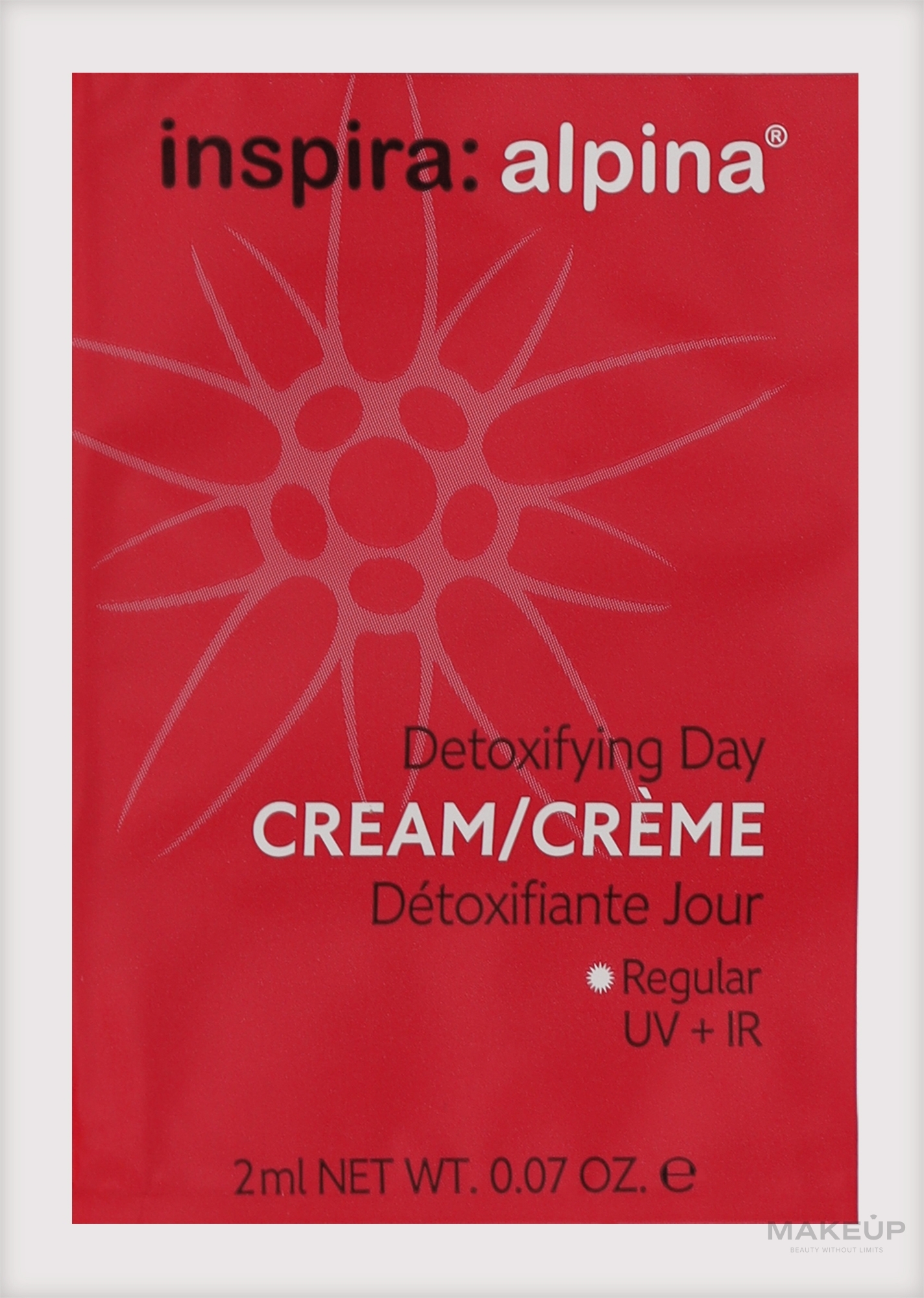 Денний детокс-крем для нормалізації шкіри - Inspira:cosmetics Inspira:Alpina Detoxifying Day Cream Regular (пробник) — фото 2ml