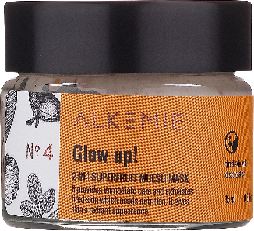 Пилинг-маска для лица с суперфруктами - Alkmie Glow Up 2 in 1 Superfruits Mask — фото N1