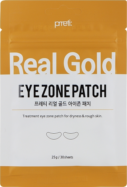 Гідрогелеві патчі із золотом для зони навколо очей - Prreti Real Gold Hydrogel Eye Patch — фото N3