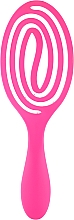 Щетка для волос массажная, скелетон "Flexi", овальная, 24 см, розовая - Titania — фото N2
