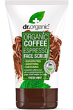 Духи, Парфюмерия, косметика Скраб для лица с экстрактом кофе и мяты - Dr. Organic Coffee Espresso Face Scrub with Fresh Mint