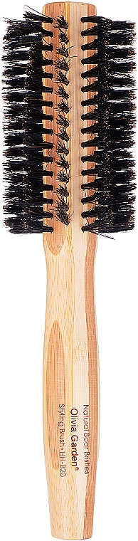 Брашинг бамбуковый с натуральной щетиной, d.20 - Olivia Garden Healthy Hair Boar Eco-Friendly Bamboo Brush