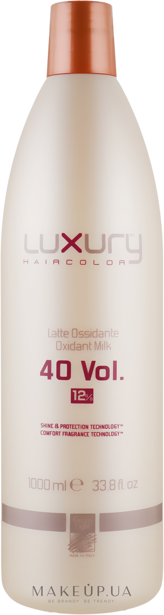 Молочный Оксидант - Green Light Luxury Haircolor Oxidant Milk 12% 40 vol. — фото 1000ml