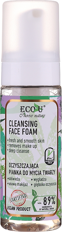 Пінка для вмивання - Eco U Cleansing Face Foam — фото N1