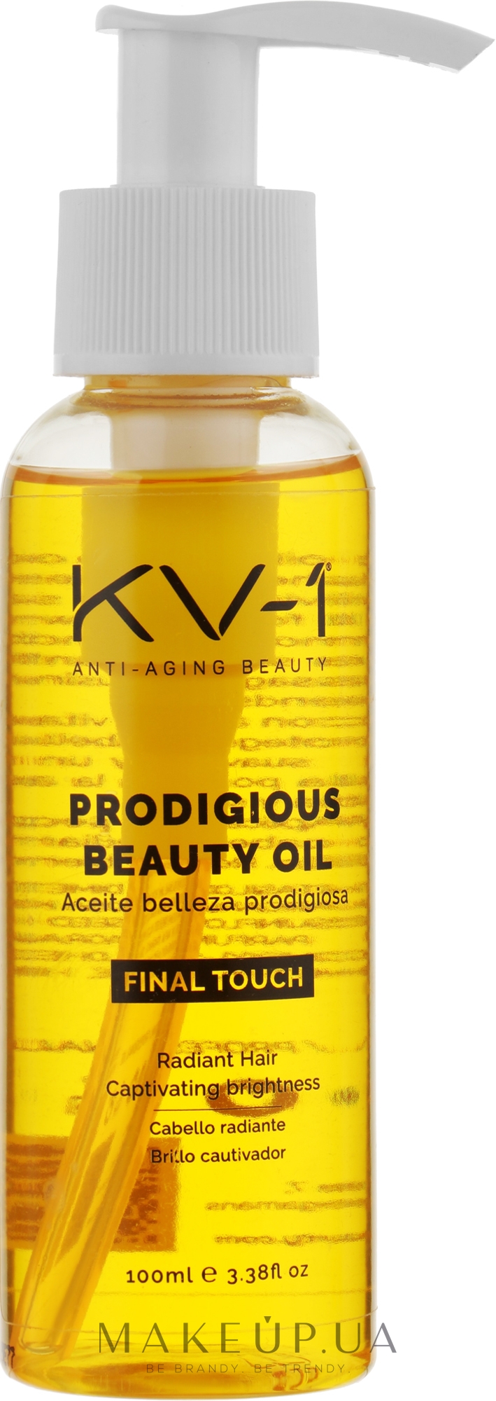 Восстанавливающее масло для волос - KV-1 Final Touch Prodigious Beauty Oil — фото 100ml