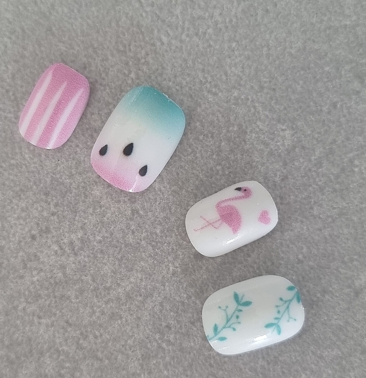Накладные ногти для детей "Фламинго", 963 - Deni Carte Magic Miss Tips — фото N4