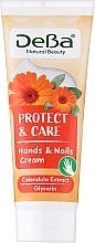 Парфумерія, косметика Крем для рук та нігтів "Calendula" - DeBa Natural Beauty Protect & Care Hands & Nails Cream
