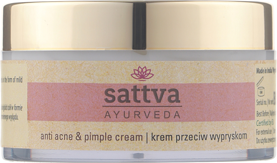 Крем для лица "Анти-акне" - Sattva Ayurveda Anti-Acne Face Cream