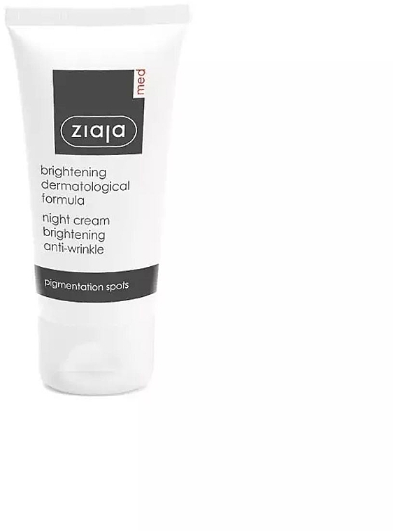 Нічний антивіковий крем проти пігментних плям - Ziaja Med Whitening Anti-Weinkle Cream — фото N2