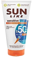 Зволожувальний сонцезахисний лосьйон для чутливої шкіри - Sun Like Sunscreen Lotion Sensitive SPF 50+ New Formula — фото N1