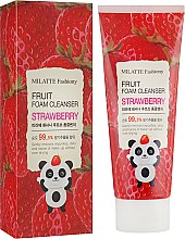 Духи, Парфюмерия, косметика Пенка для умывания "Клубника" - Milatte Fruit Foam Cleanser Strawberry