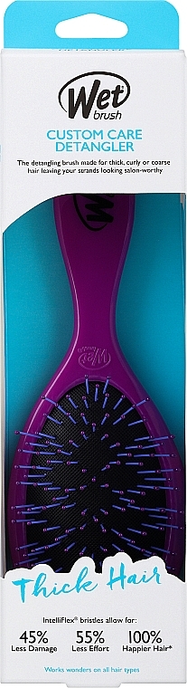 Расческа для густых волос - Wet Brush Custum Care Detangler Fot Thick Hair Purple — фото N2