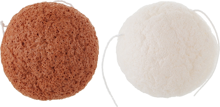 Набір конжакових мініспонжів для вмивання, білий + червоний - Cosmo Shop Konjac Sponge Mini Craft Box — фото N2