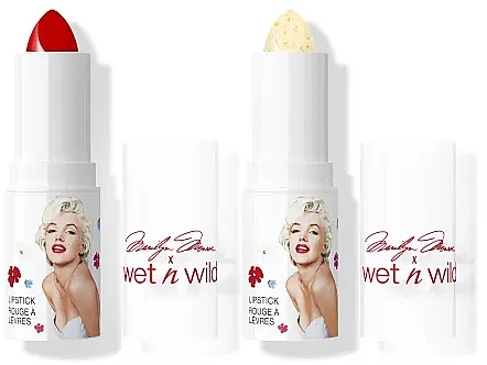 Набір - Wet N Wild x Marilyn Monroe Icon Lipstick and Balm Set (lipstick/4,2g + lip/balm/4,2g) — фото N3