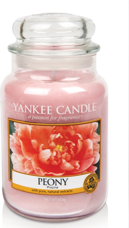 Ароматическая свеча "Пион" в банке - Yankee Candle Peony — фото N1