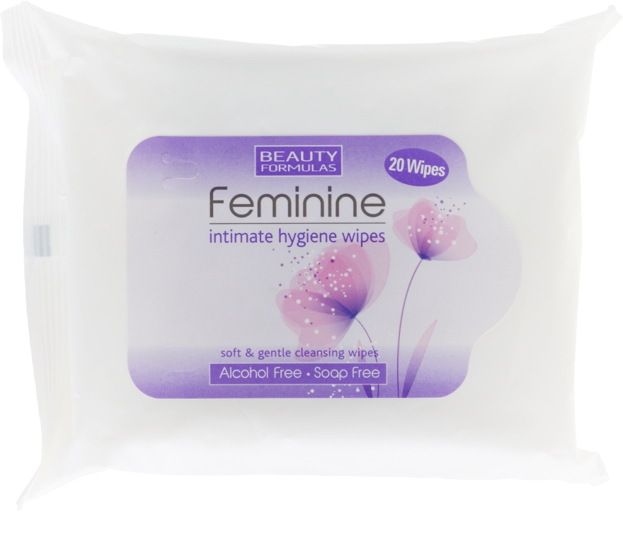 Серветки для інтимної гігієни  - Beauty Formulas Feminine Intimate Hygiene Wipes — фото N1