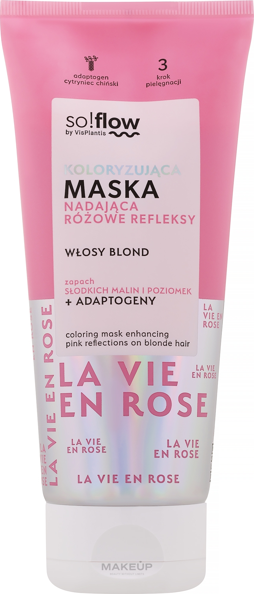 Фарбувальна маска для світлого волосся - SO!FLOW Pink Reflections Mask — фото 200ml