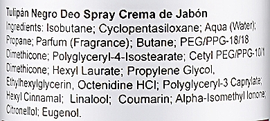 Дезодорант-спрей "Кремовое мыло" - Tulipan Negro Body Deo Spray — фото N3
