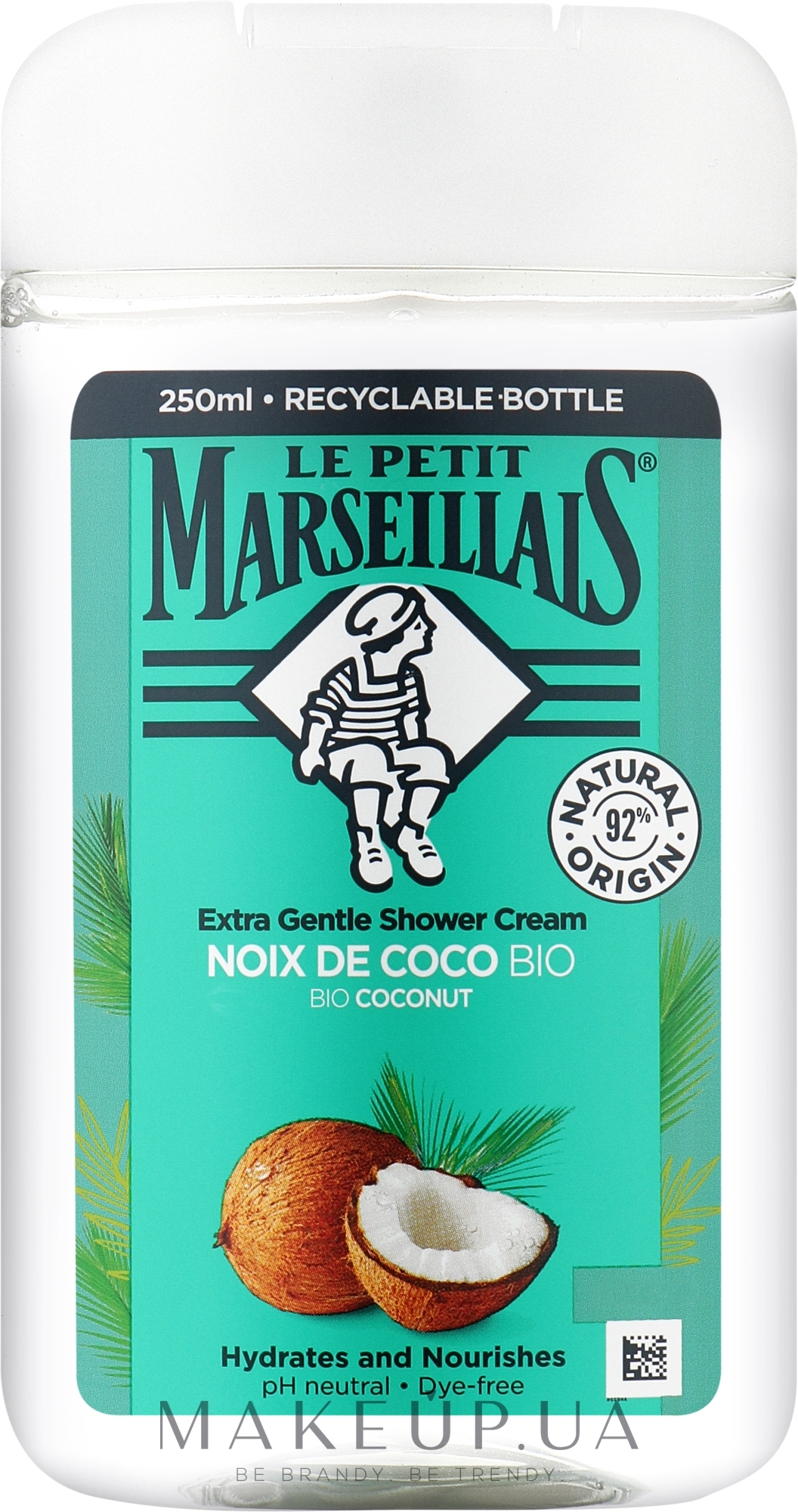 Гель для душу "Кокос", біо - Le Petit Marseillais®  — фото 250ml