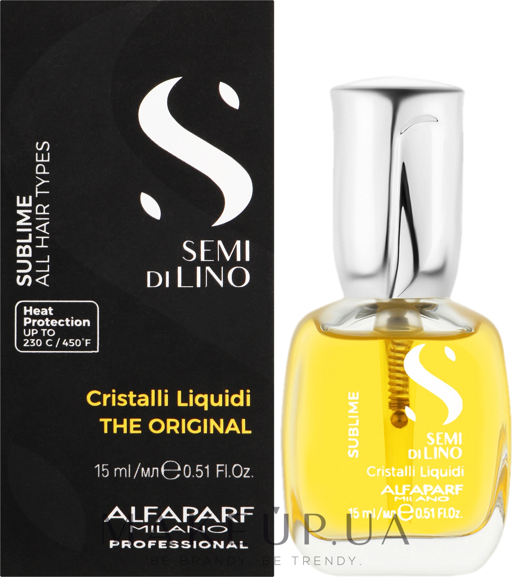 Жидкие кристаллы для волос - Alfaparf Semi Di Lino Sublime Cristalli Liquidi Instant Illuminating Serum For All Hair Types — фото 15ml
