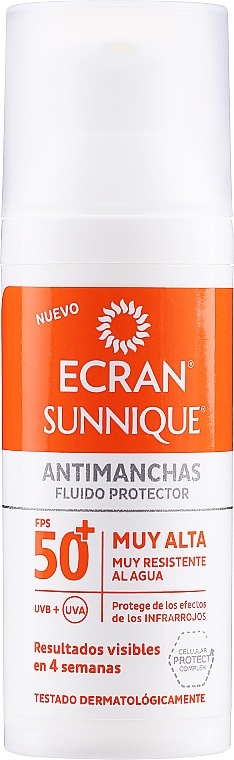 Сонцезахисний догляд за обличчям - Ecran Sunnique Antimanchas Facial Spf50+ — фото N1