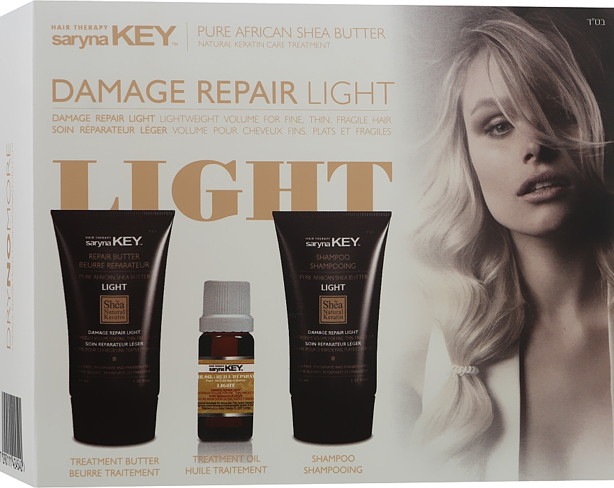 Набор для восстановления волос, облегченная формула - Saryna Key Damage Repair (mask/40ml + shm/40ml + oil/10ml) — фото N1