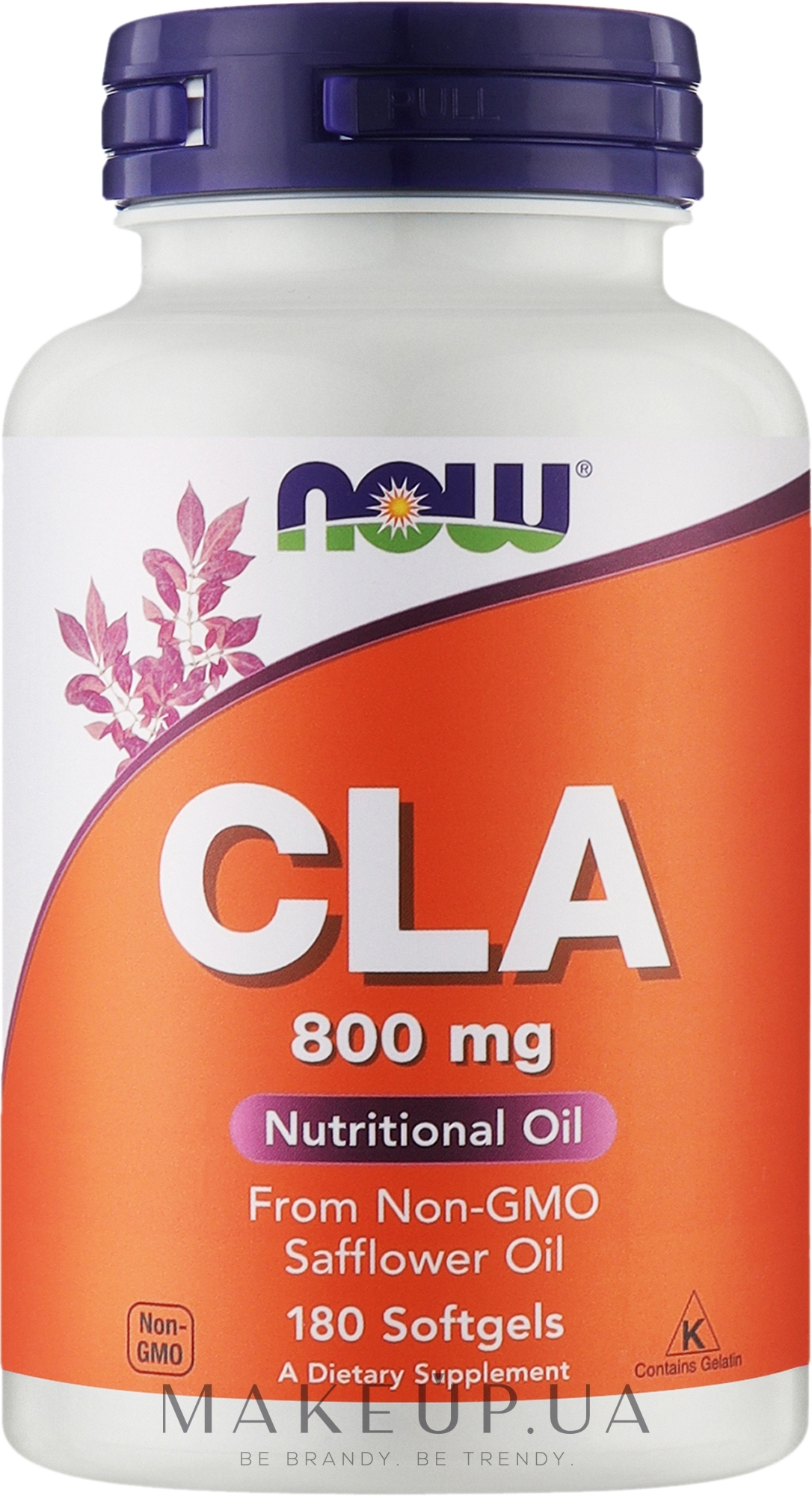 Конъюгированная линолевая кислота, 800 мг - Now Foods CLA — фото 180шт