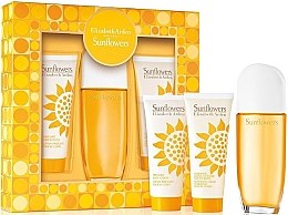 Духи, Парфюмерия, косметика Elizabeth Arden Sunflowers - Набор (edt/100 ml + b/lot 100 ml + b/cr/100)