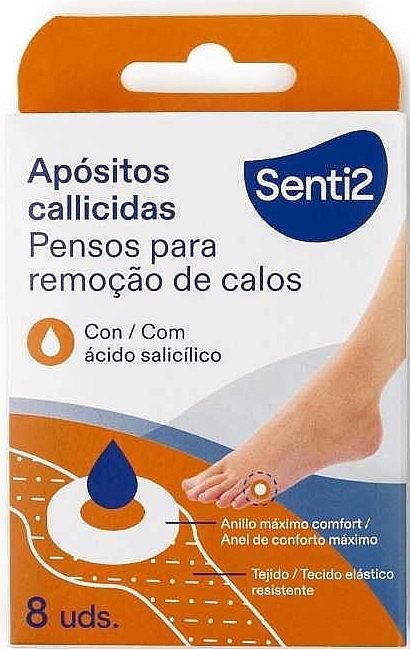 Пластыри с салициловой кислотой против мозолей, 8 шт - Senti2 Callus Patch — фото N1