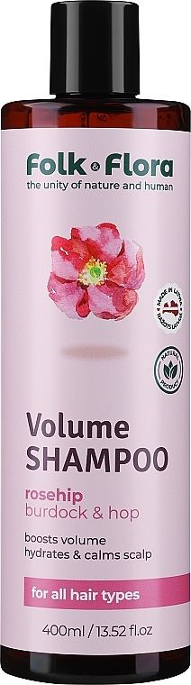 Шампунь для об'єму волосся - Folk&Flora Volume Shampoo — фото N1