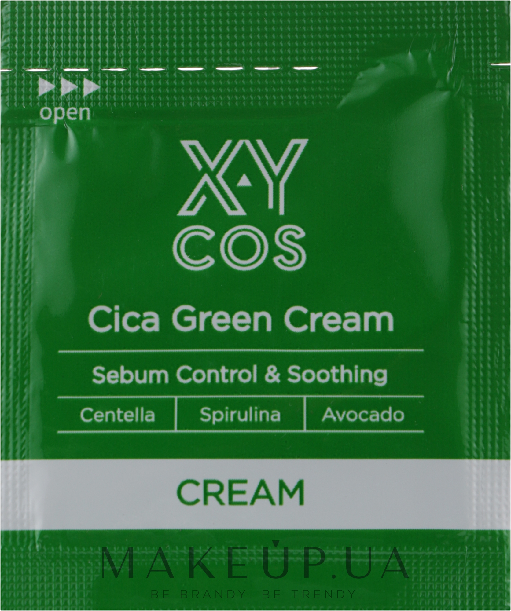 Крем для лица с центеллой азиатской - XYcos Cica Green Cream (пробник) — фото 2ml