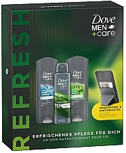 Набор - Dove Men+Care Refresh Set (sh/gel/250ml + sh/gel/250ml + deo/spr/150ml + acces) — фото N2