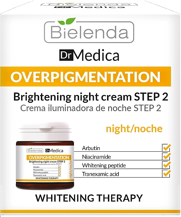 Осветляющий ночной крем "Шаг 2" - Bielenda Dr Medica Overpigmentation Brightening Night Cream Step 2 — фото N2