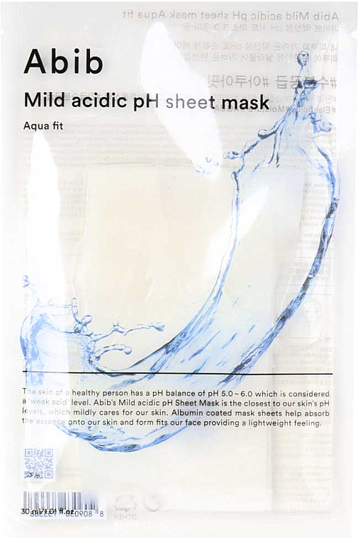 Укрепляющая и увлажняющая маска - Abib Mild Acidic pH Sheet Mask Aqua Fit — фото N1