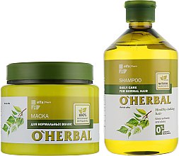 Духи, Парфюмерия, косметика Набор для нормальных волос - O'Herbal (shmp/500ml + mask/500ml)