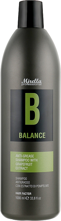 Шампунь для волос, склонных к жирности с экстрактом грейпфрута - Mirella Hair Factor Balance Shampoo — фото N2