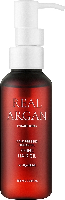 Аргановое масло для волос - Rated Green Real Argan Shine Hair Oil — фото N1