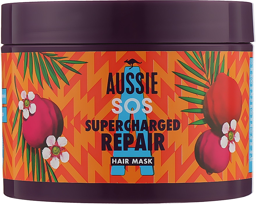 Маска для волосся "Надзаряд і відновлення" - Aussie SOS Supercharged Repair Hair Mask