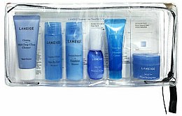 Парфумерія, косметика Набір - Laneige Moisture Care Travel Kit (foam/20ml + toner/25ml + emulsion/25ml + essence/10ml + cr/10ml + mask/15ml)