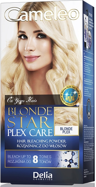 Освітлювач для волосся до 8 тонів - Delia Cosmetics Cameleo Blonde Star Plex Care — фото N1