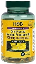 Харчова добавка "Примула вечірня", 1500 мг - Holland & Barrett High Strength Cold Pressed Evening Primrose Oil 1500mg — фото N1