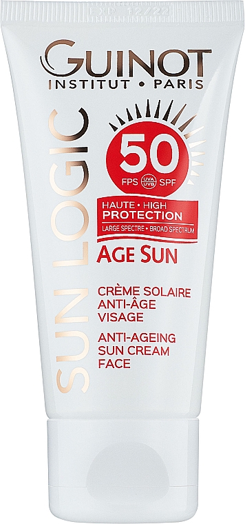 Антивозрастной крем от солнца - Guinot Age Sun Anti-Ageing Sun Cream Face SPF50
