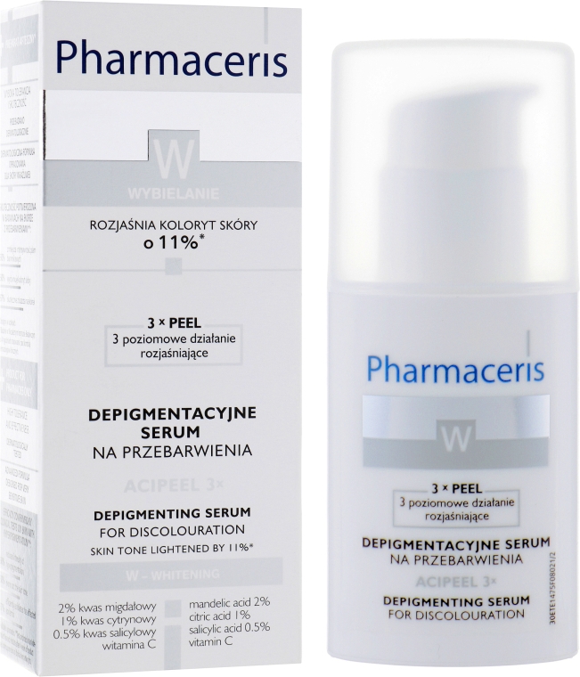 Інтенсивна відбілююча сироватка для обличчя - Pharmaceris W Depigmentation Serum — фото N1
