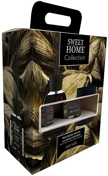 Набор - Sweet Home Collection Oud Noir Gift Set (diffuser/100ml + candle/110g) — фото N1