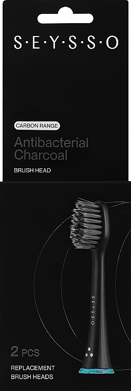 Змінні насадки для зубної щітки, 2 шт. - Seysso Carbon Antibacterial — фото N1
